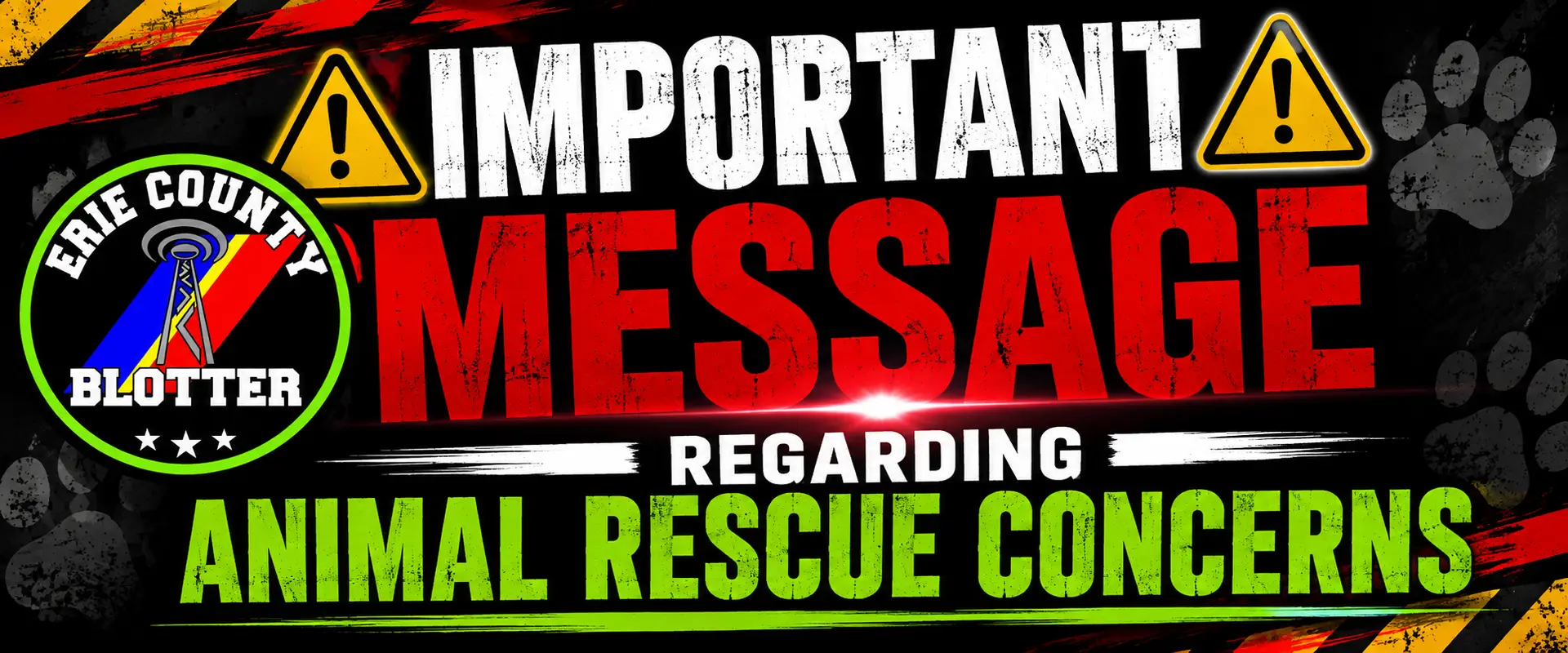 ⚠️ IMPORTANT MESSAGE REGARDING ANIMAL RESCUE CONCERNS⚠️