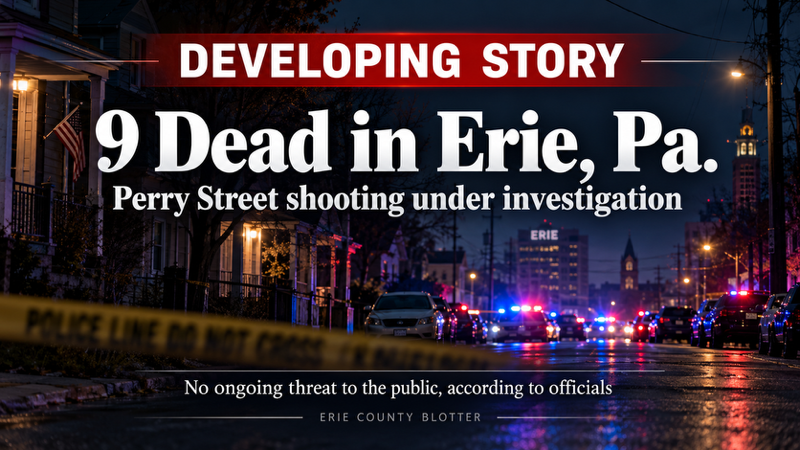 BREAKING: Nine Dead, Including Two Children, Following Mass Shooting and Police Standoff in Erie, Pennsylvania