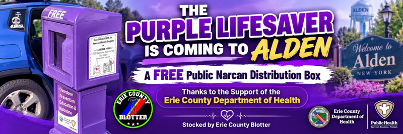 💜 THE PURPLE LIFESAVER IS COMING TO ALDEN, NY! 💜