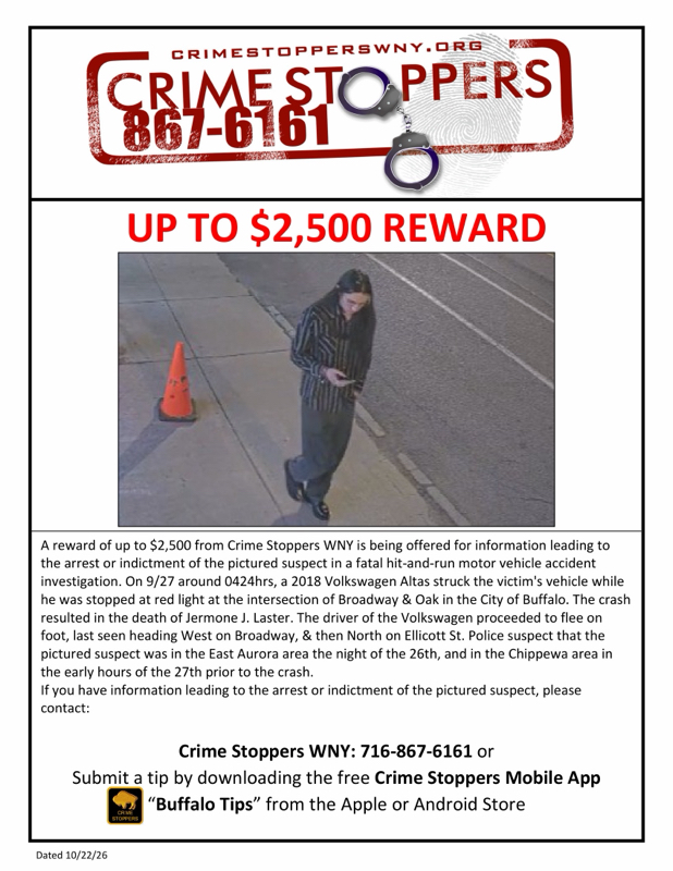 UPDATED CRIME STOPPERS ALERT | FATAL HIT-AND-RUN INVESTIGATION